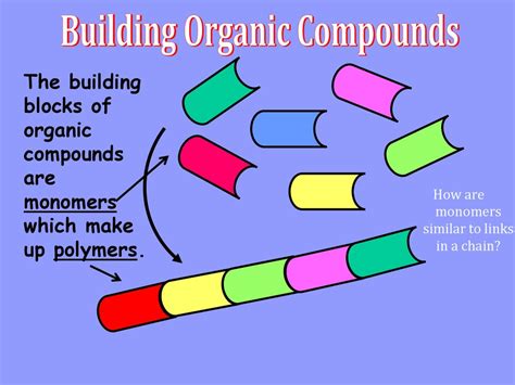 how are monomers similar to links in a chain